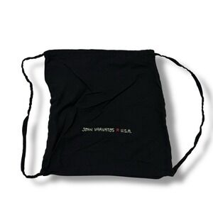 John Varvatos Drawstring Cotton USA Black Men's Tote Backpack Dust‎ Cover 13.5"